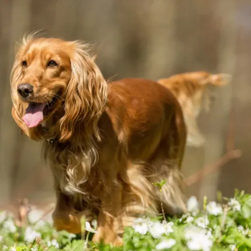 uzun kulaklı bir köpek türü olan cocker spaniel görseli
