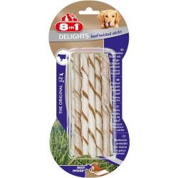 8in1 Delights Twisted Sticks Biftekli Burgu Köpek Ödül Kemiği 10'lu 55 gr - 8in1