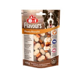 8in1 Flavours Meaty Biscuits Kıtır Köpek Ödül Maması 100 gr - 8in1