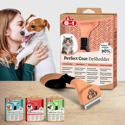 8in1 Perfect Coat Deshedder Furminator Tüy Toplayıcı Kedi Tarağı - 3