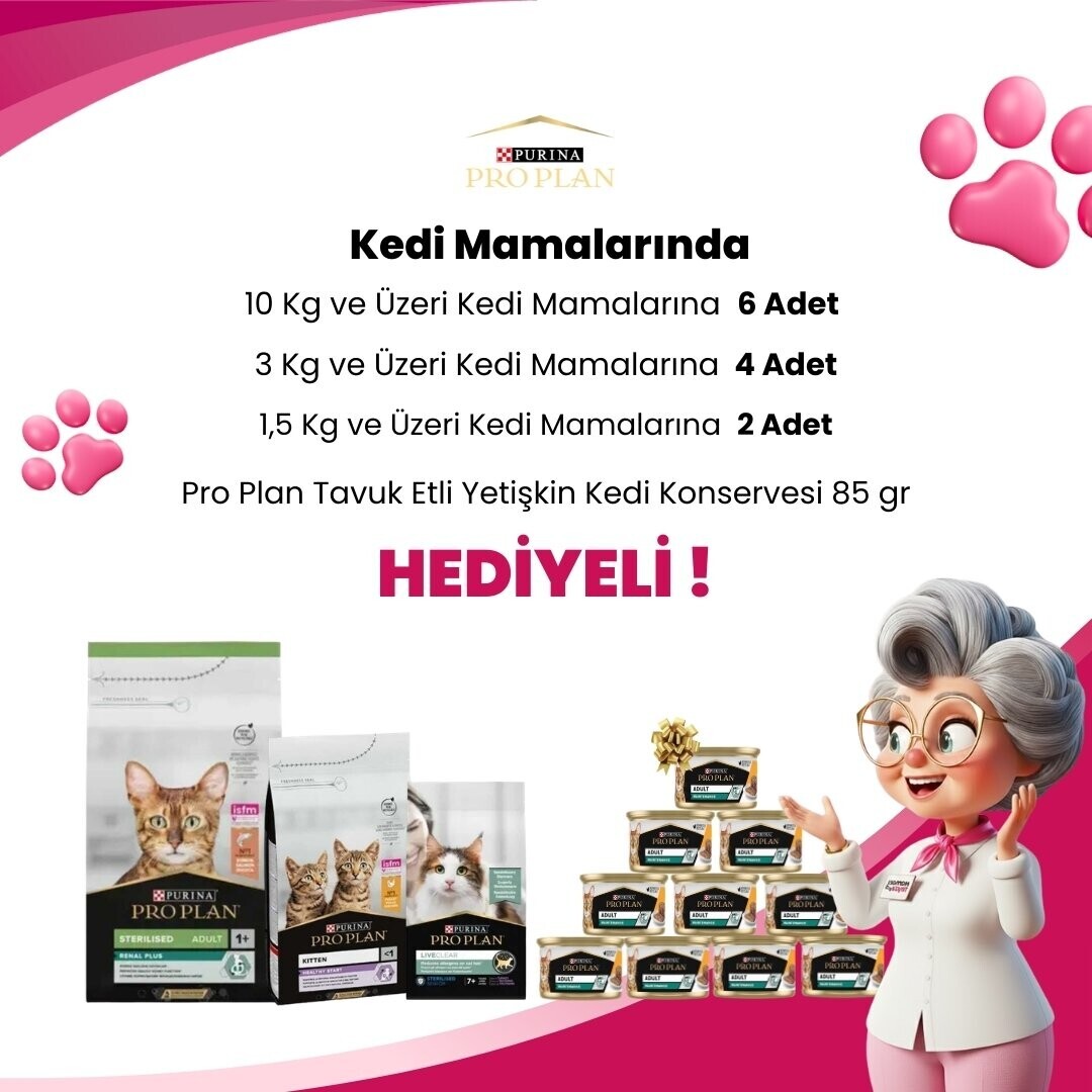 Pro Plan 10 Kg ve Üzeri Kedi Mamalarına 250 TL Sepette İndirim