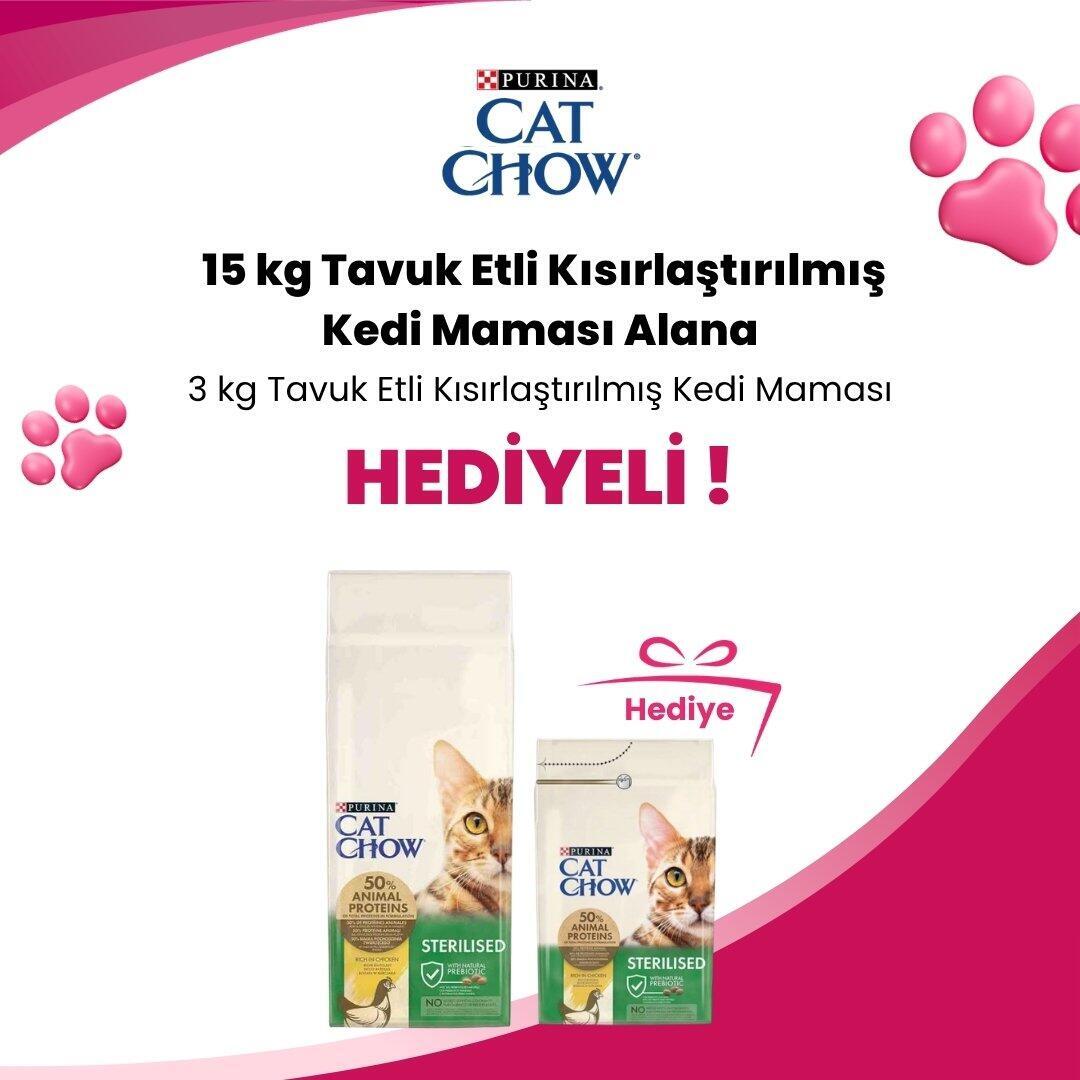 Cat Chow Tavuk Etli Kısırlaştırılmış Kedi Maması 15 kg