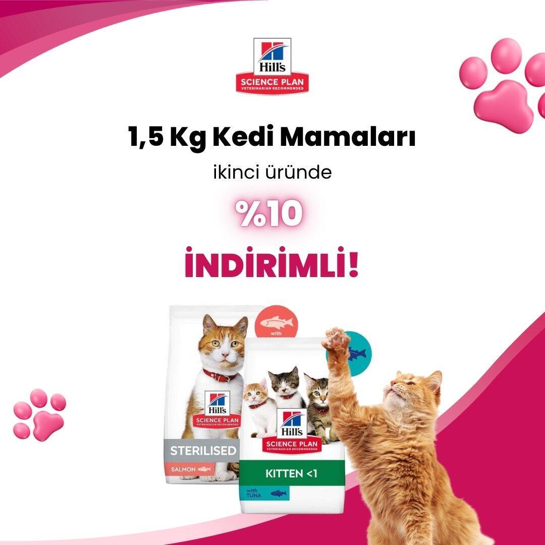Hill's Science Plan 1,5 Kg Kedi Mamalarına 2. Ürüne %10 İndirim