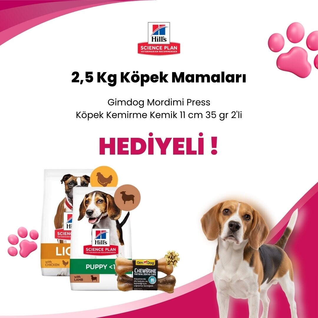 Hill's Scienca Plan 2,5 Kg Köpek Mamalarına 2 Adet Hill's SCIENCE PLAN Küçük ve Mini Irk Tavuklu & Hindili Yetişkin Köpek Konservesi 200 Gr Hediye