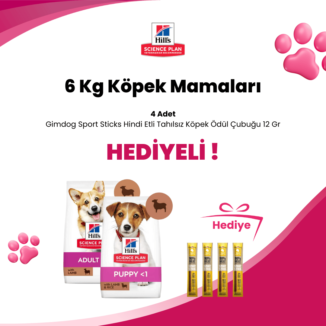 Hill's Science Plan 6 Kg Köpek Mamalarına 1 Adet Flexi New Classic İp Otomatik Köpek Gezdirme Tasması Siyah M 5 mt Hediye