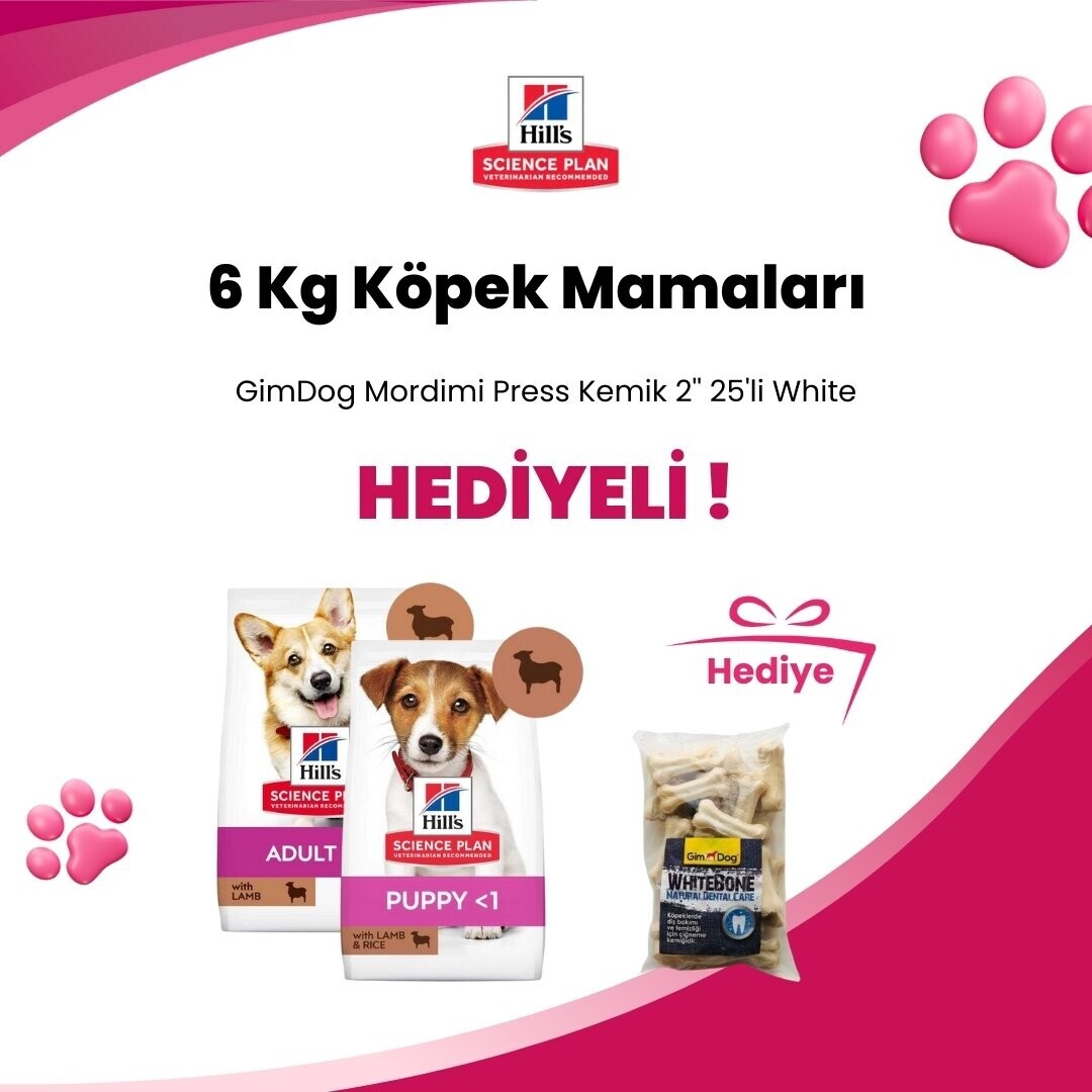 Hill's Science Plan 6 Kg Köpek Mamalarına 1 Adet Flexi New Classic İp Otomatik Köpek Gezdirme Tasması Siyah M 5 mt Hediye