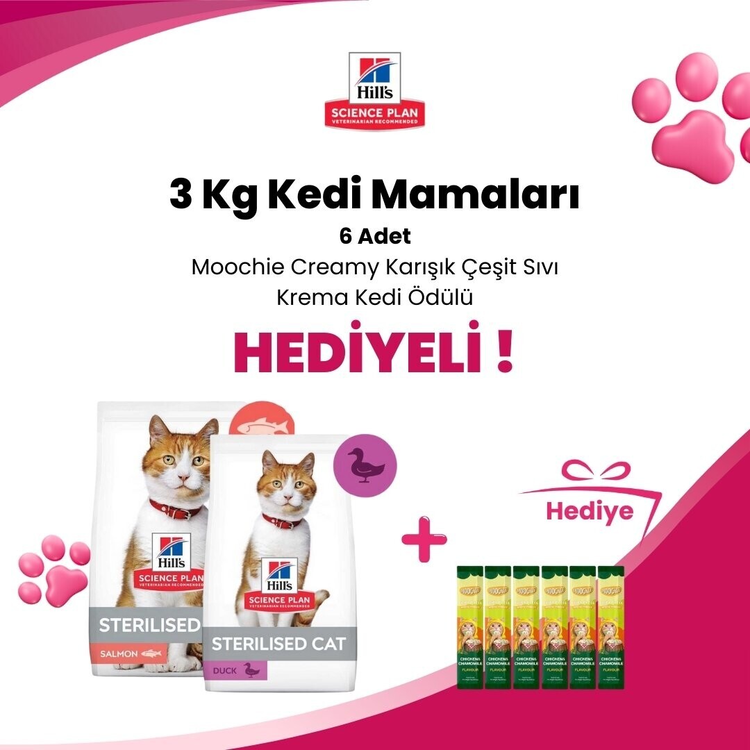 Hill's Science Plan 3 Kg Kedi Mamalarına Gourmet Gold Revelations Sığır Etli Ezme Yetişkin Kedi Konservesi 2 X 57 gr Hediye