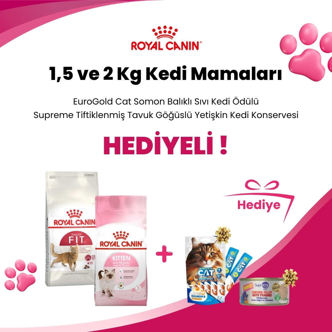 Royal Canin 1,5 ve 2 Kg Kedi Mamalarına 2 Adet Acana Premium Pate (Ezme) Sığır Etli Kedi Konservesi 85 gr Hediye