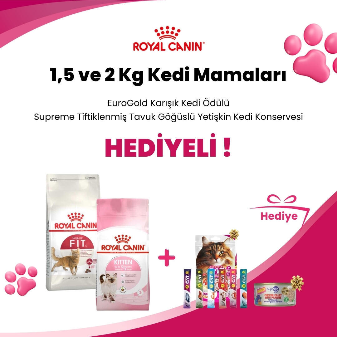 Royal Canin 1,5 ve 2 Kg Kedi Mamalarına 2 Adet Acana Premium Pate (Ezme) Sığır Etli Kedi Konservesi 85 gr Hediye