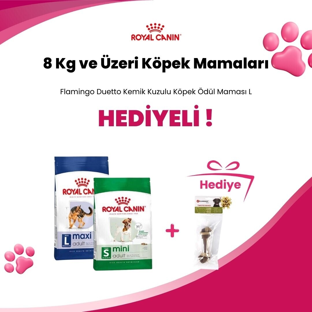Royal Canin 8 Kg ve Üzeri Köpek Mamalarına Supreme Hipoalerjenik Kokusuz Köpek Temizleme Mendili 60'lı ve Gimdog Pure Delight Tavuklu ve Kuzulu Konserve Yetişkin Köpek Maması 85 gr Hediye