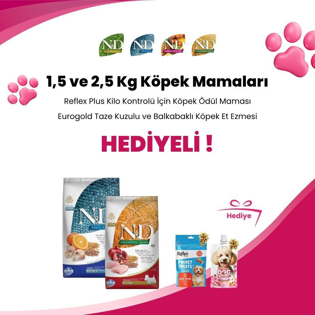 N&D 1,5 ve 2,5 Kg Köpek Mamaları