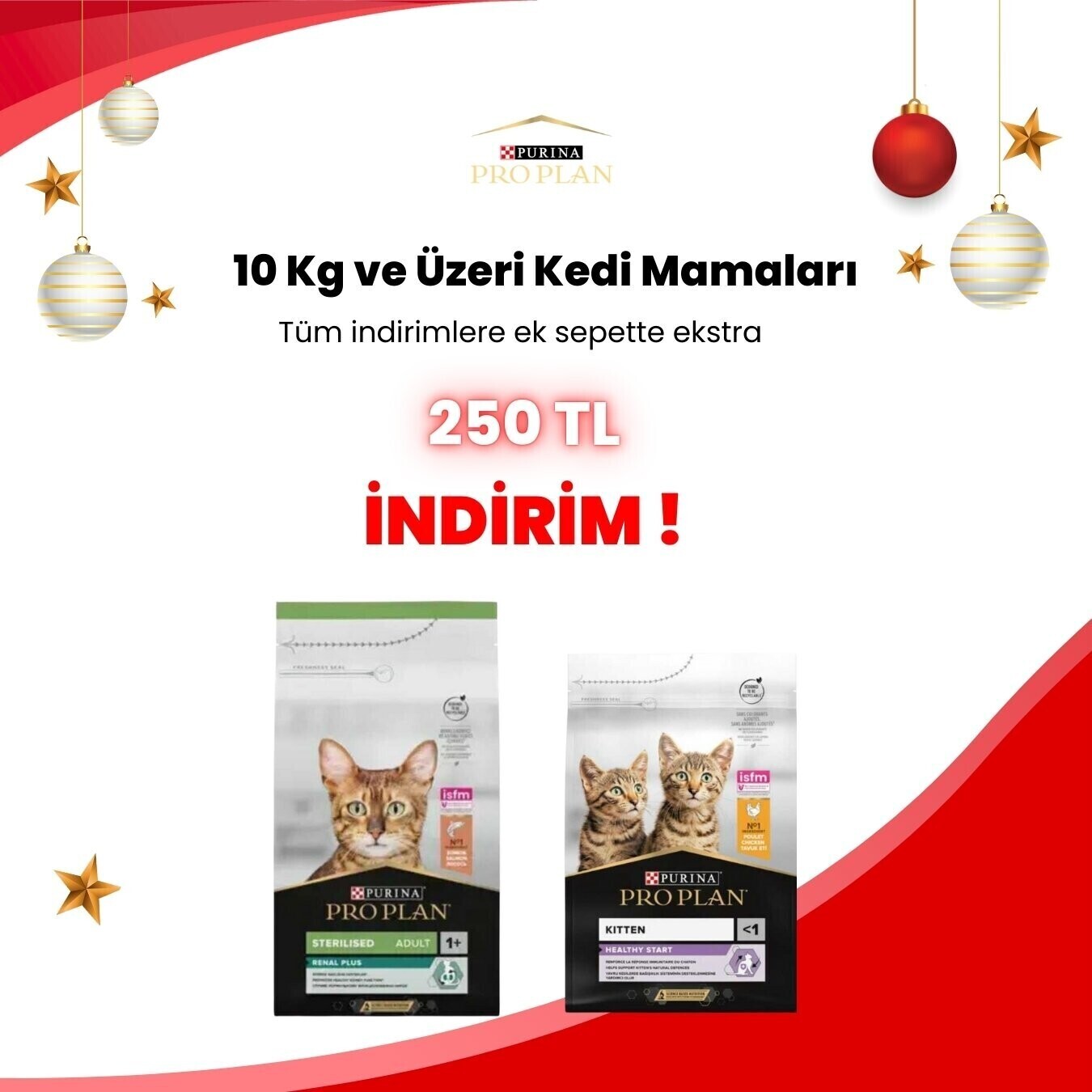 Pro Plan 10 kg Kedi Mamalarında Sepette Ekstra İndirim