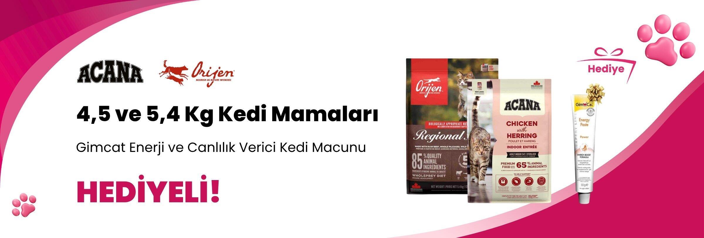 Acana ve Orijen 4,5 ve 5,4 Kg Kedi Mamalarına
