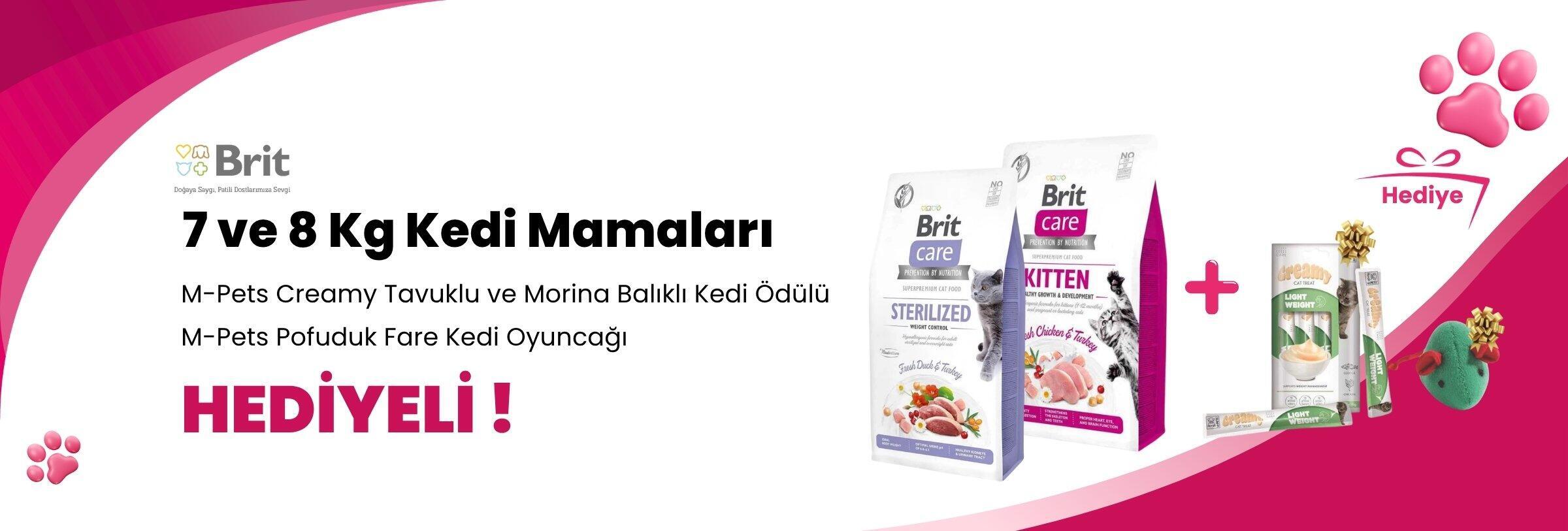 Brit Care 7 ve 8 Kg Kedi Mamalarına Garden Mix Dana Etli Kedi Stick Ödül 3 X 5 gr ve Supreme Cat Purrfect Tiftiklenmiş Tavuk Göğsü ve Somonlu Yetişkin Kedi Konservesi 70 gr Hediye