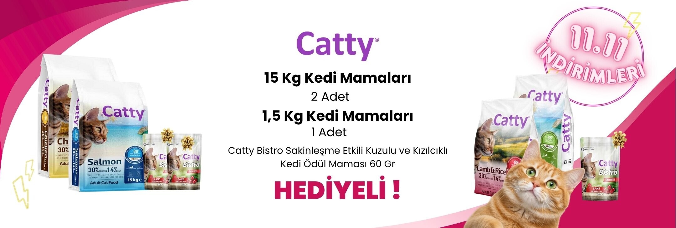 Catty 1,5 ve 15 Kg Kedi Kampanyaları