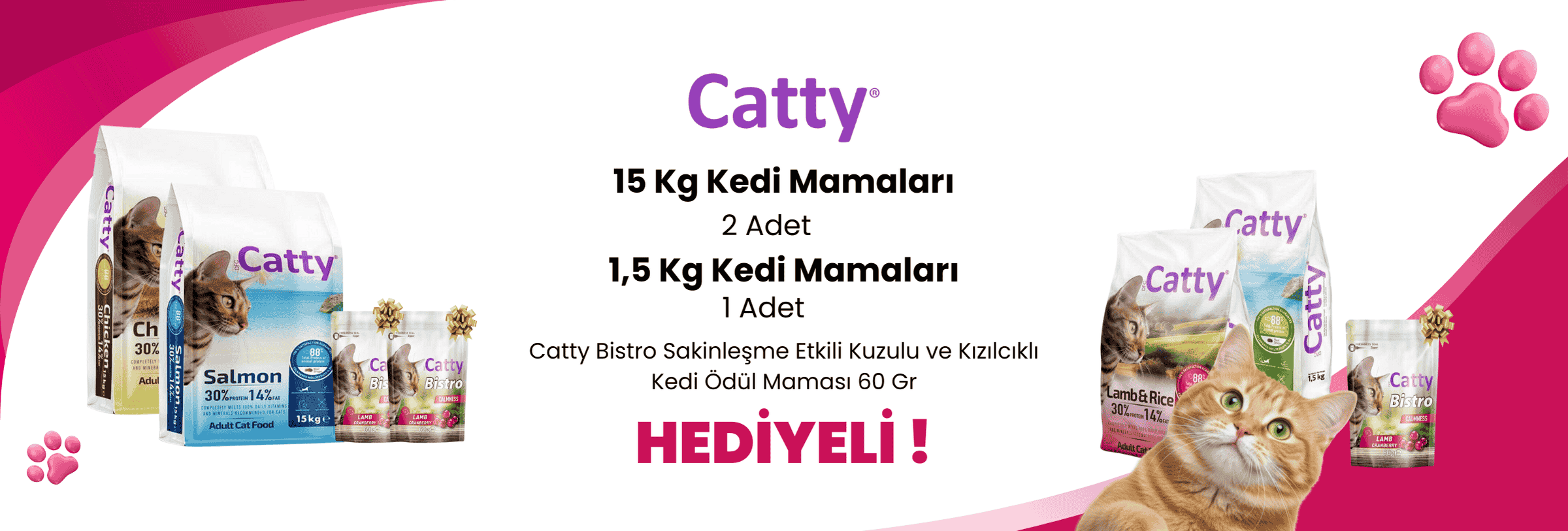 Catty 1,5 ve 15 Kg Kedi Kampanyaları
