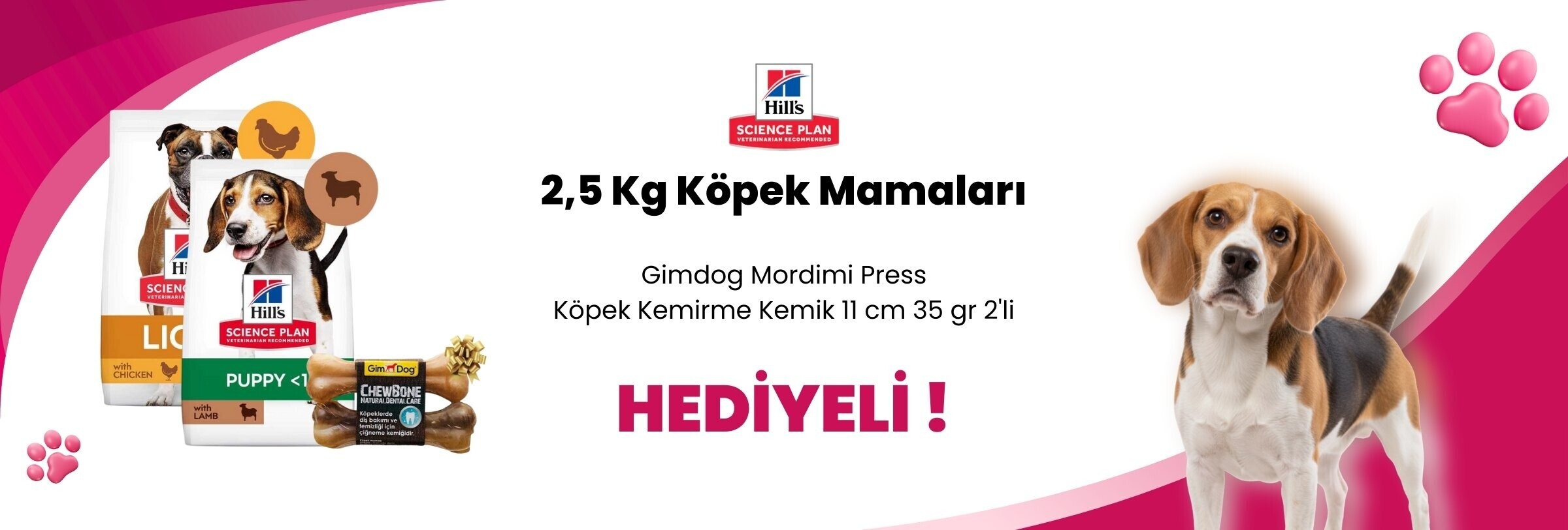 Hill's Scienca Plan 2,5 Kg Köpek Mamalarına 2 Adet Hill's SCIENCE PLAN Küçük ve Mini Irk Tavuklu & Hindili Yetişkin Köpek Konservesi 200 Gr Hediye