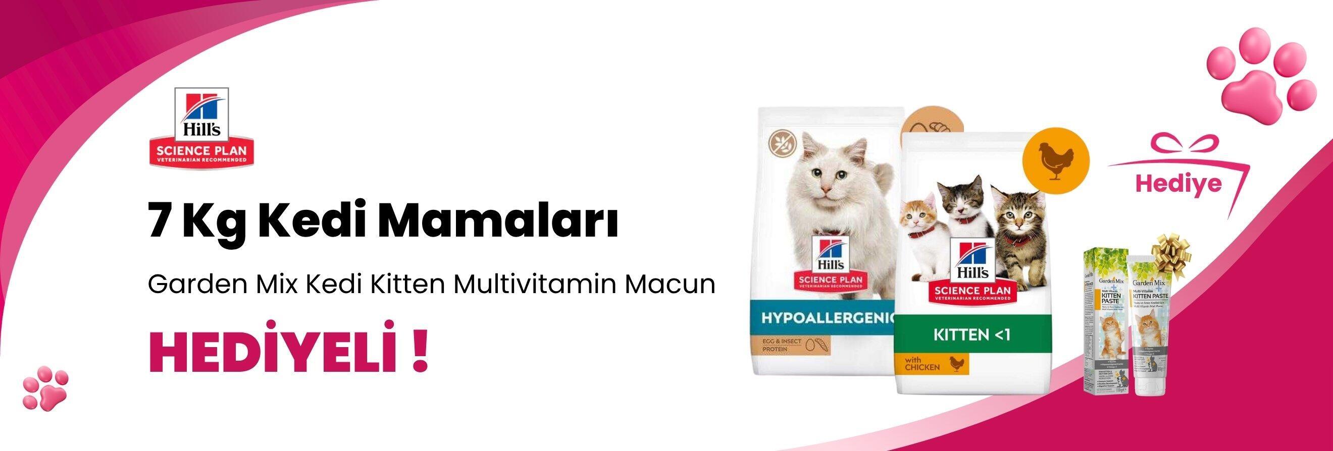 Hill's Science Plan 7 Kg Yavru Kedi Mamalarına Garden Mix Kedi Kitten Multivitamin Macun 100 gr Hediye