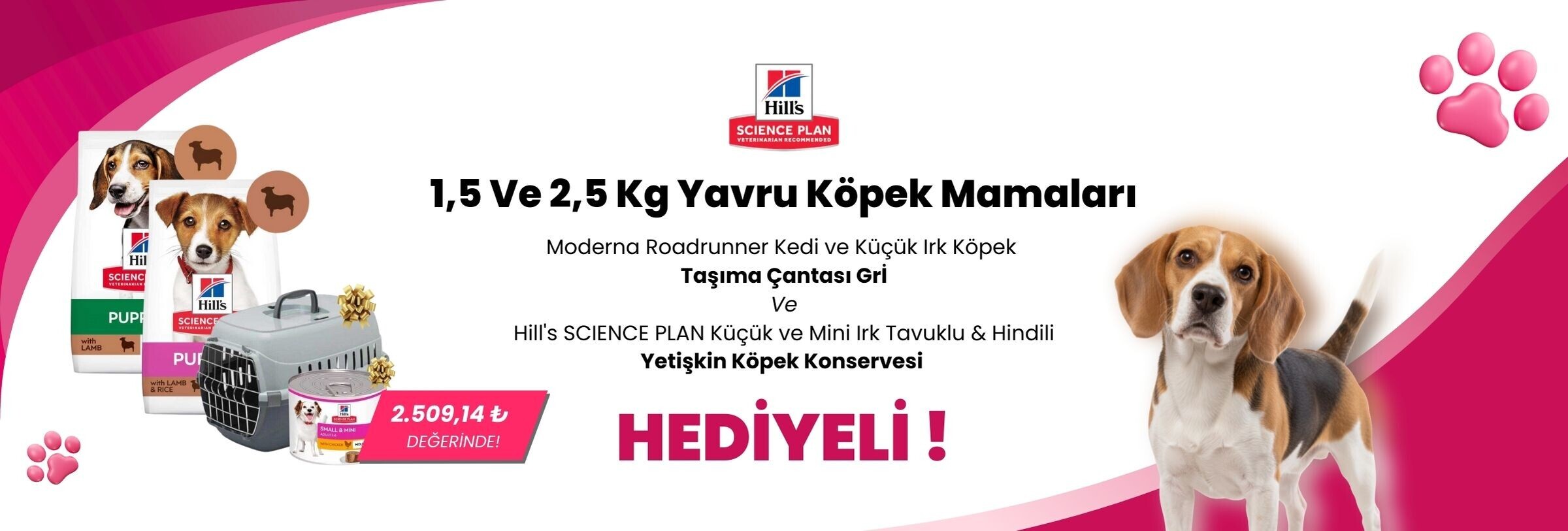 Hill's Science Plan 1,5 ve 3 Kg Arası Yavru Köpek Mamalarına Moderna Roadrunner Kedi ve Küçük Irk Köpek Taşıma Çantası Gri 56x37x35 Cm ve Hill's SCIENCE PLAN Küçük ve Mini Irk Tavuklu & Hindili Yetişkin Köpek Konservesi 200 Gr Hediye