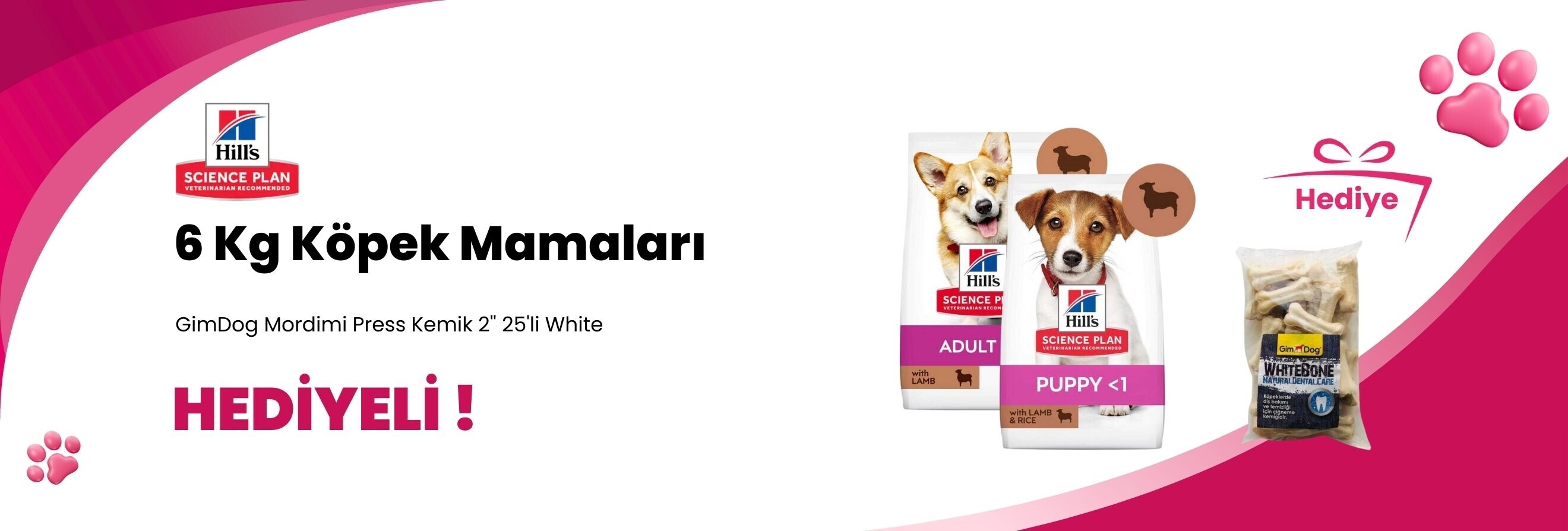 Hill's Science Plan 6 Kg Köpek Mamalarına 1 Adet Flexi New Classic İp Otomatik Köpek Gezdirme Tasması Siyah M 5 mt Hediye