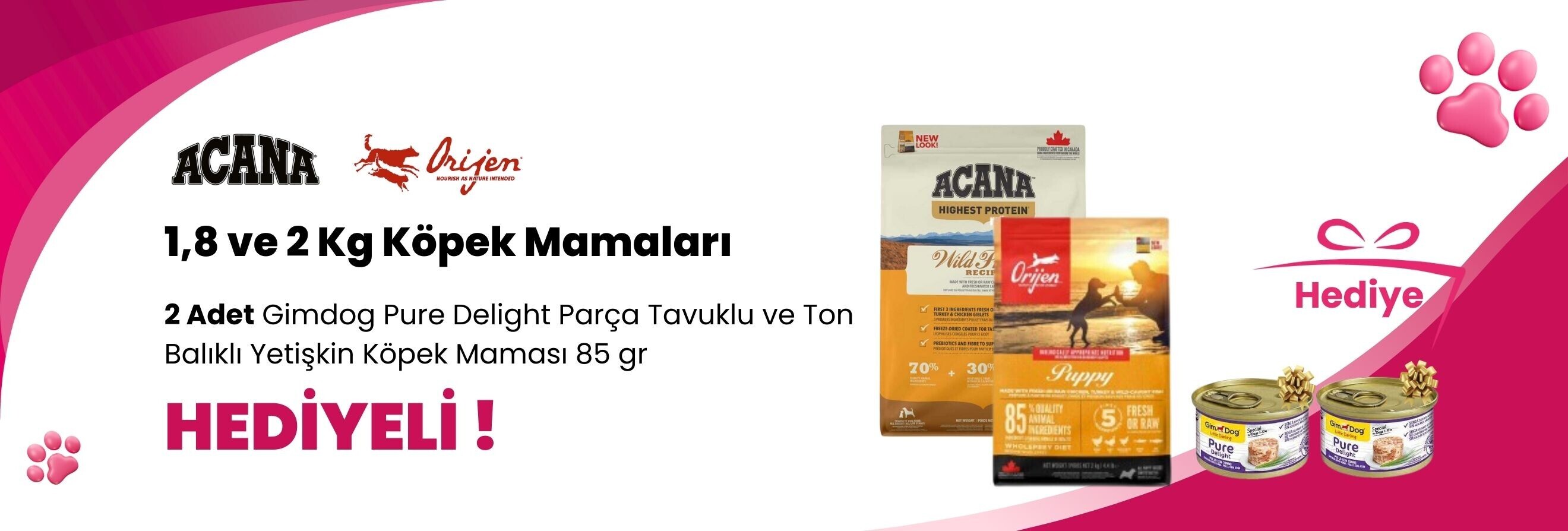 Acana 1,8 ve 2 Kg Köpek Mamalarına Proone Köpekler İçin Çilek Özlü Şampuan 400 ml Hediye