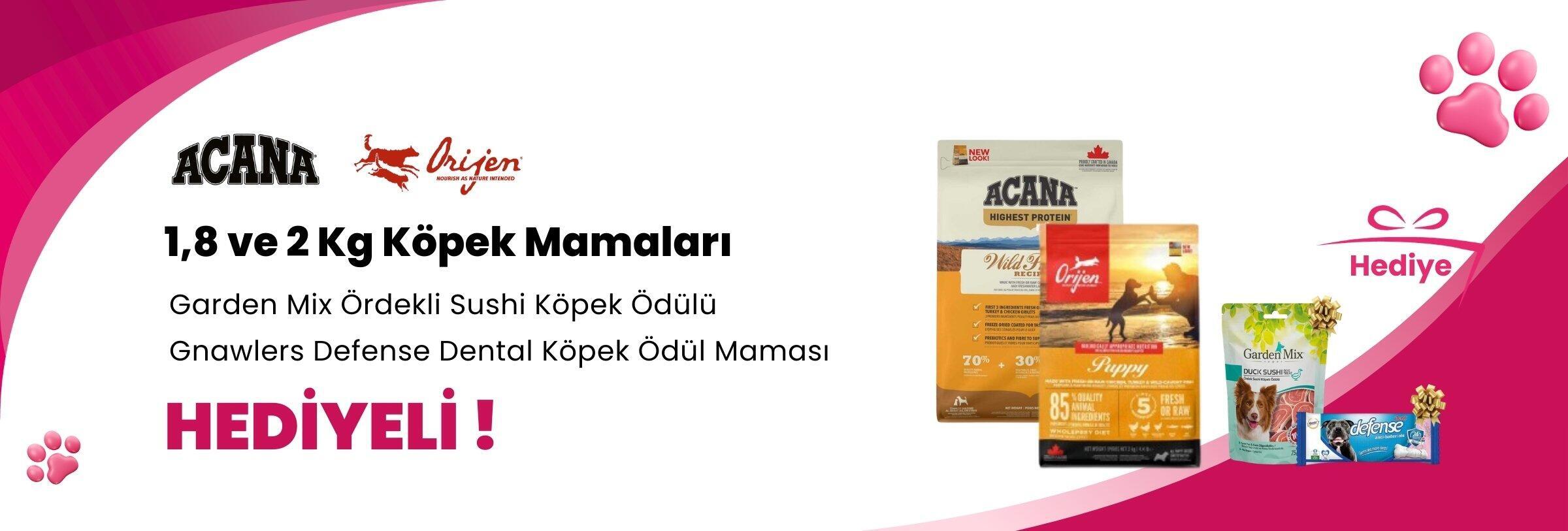 Acana ve Orijen 1,8 ve 2 Kg Köpek Mamalarına 
