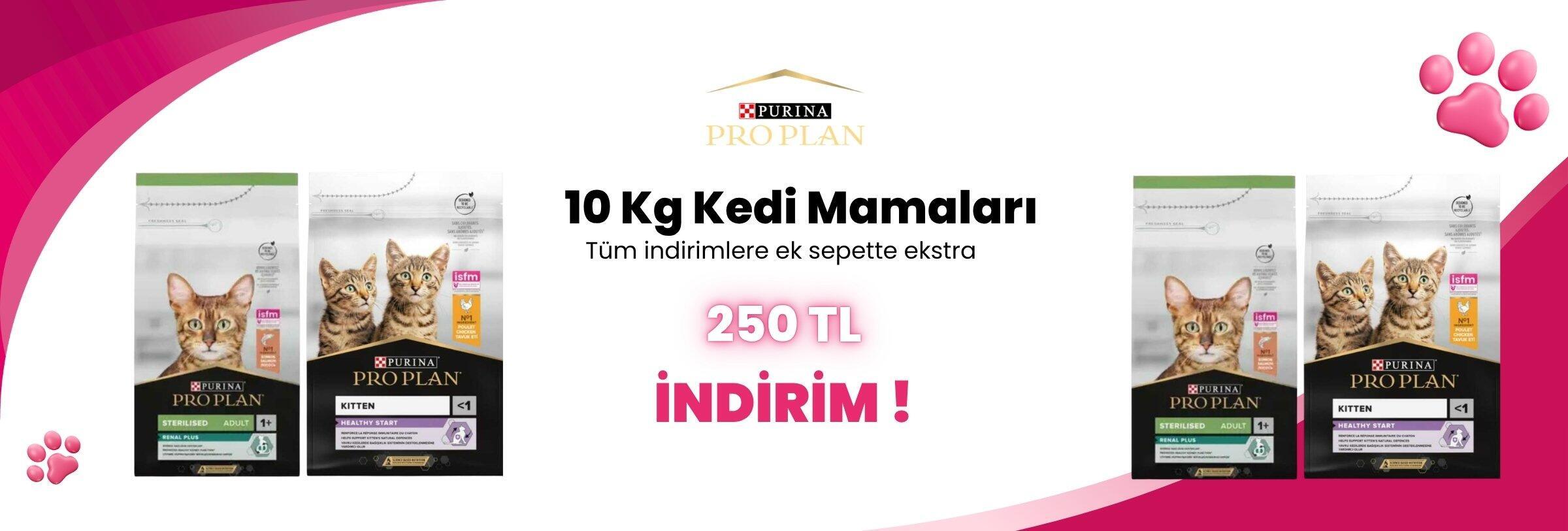 Pro Plan 10 Kg Kedi Mamalarına 250TL İndirim
