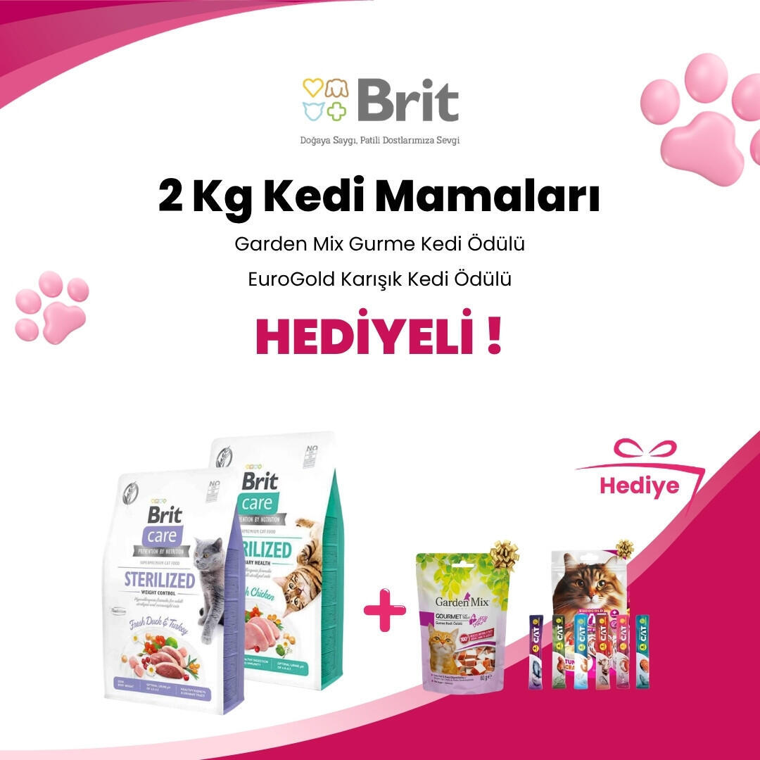 Brit Care 2 Kg Kedi Mamalarına Gourmet Gold Revelations Sığır Etli Ezme Yetişkin Kedi Konservesi 2 X 57 gr Hediye
