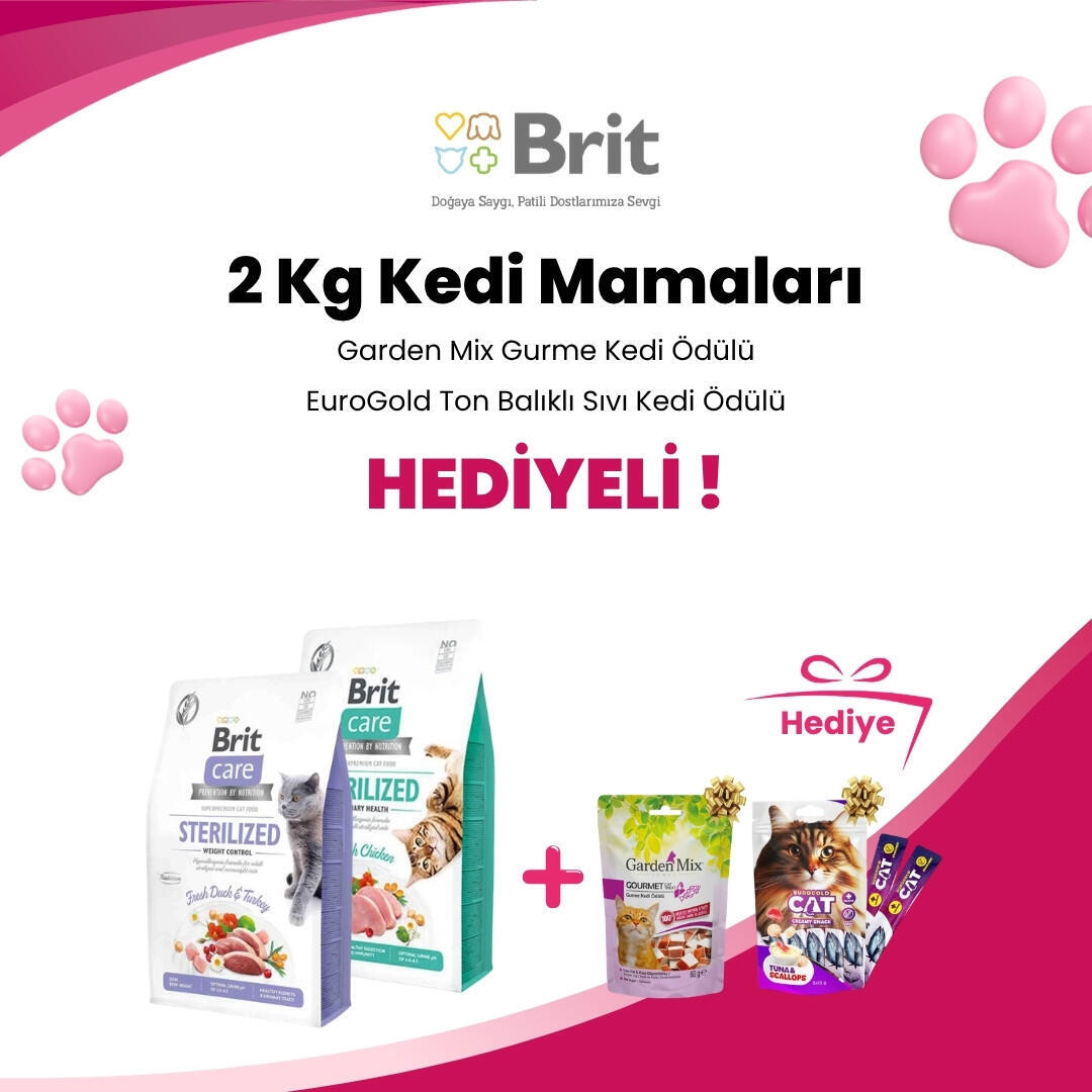 Brit Care 2 Kg Kedi Mamalarına Gourmet Gold Revelations Sığır Etli Ezme Yetişkin Kedi Konservesi 2 X 57 gr Hediye