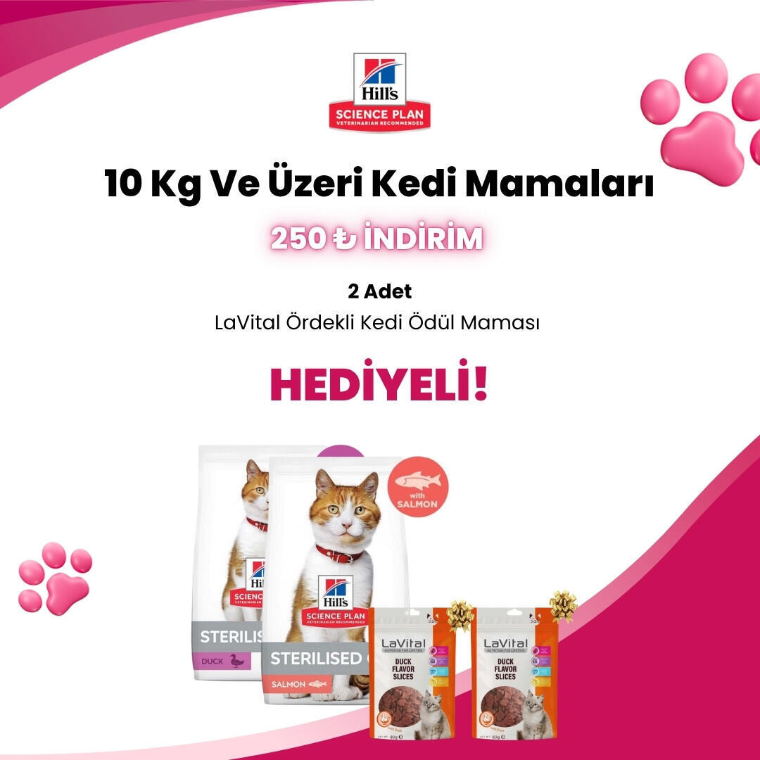 Hill's Sience Plan 10 Kg ve Üzeri Kedi Mamalarına 200 TL Sepet İndirimi