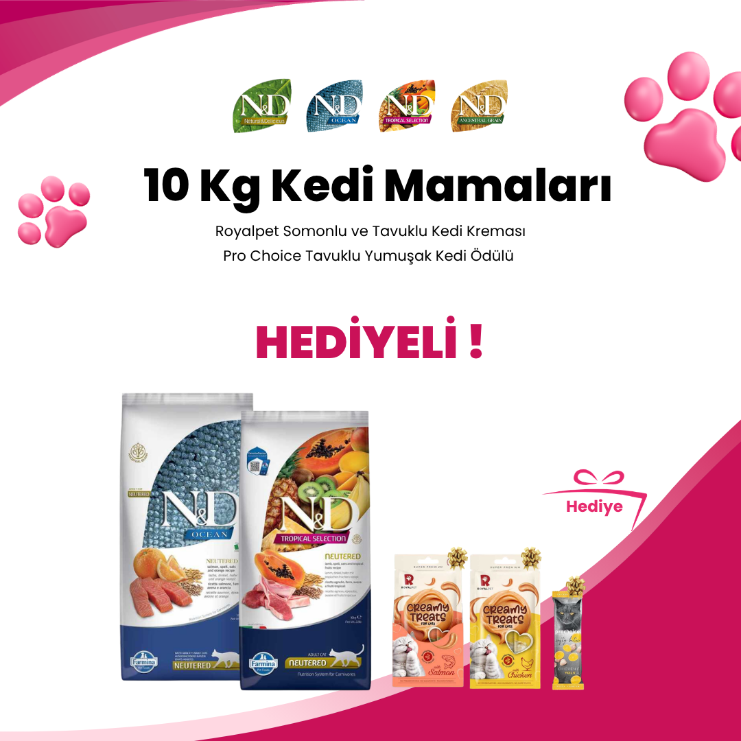 N&D 10 Kg Kedi Mamaları