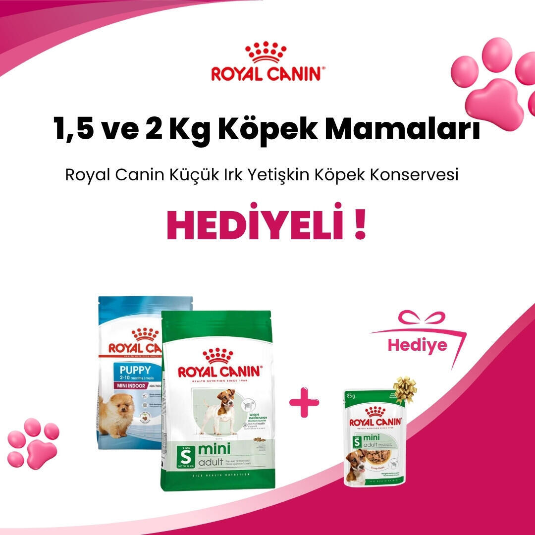 Royal Canin 1,5 ve 2 Kg Köpek Mamalarına Wanpy Kalsiyumlu Gerçek Tavuk Sargılı Bisküvi Köpek Ödülü 100 gr Hediye
