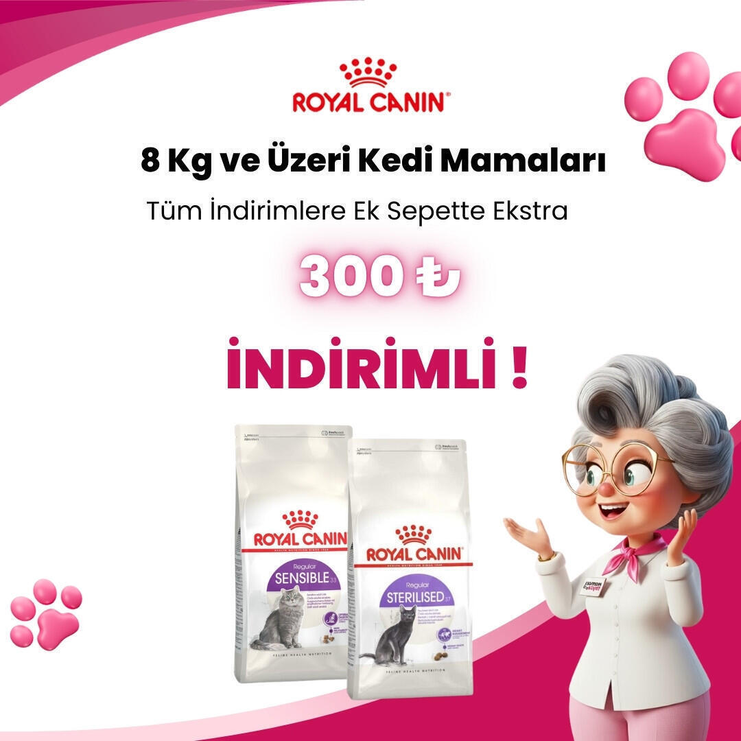 Royal Canin 8 Kg Üstü Kedi Mamalarına 250TL İndirim