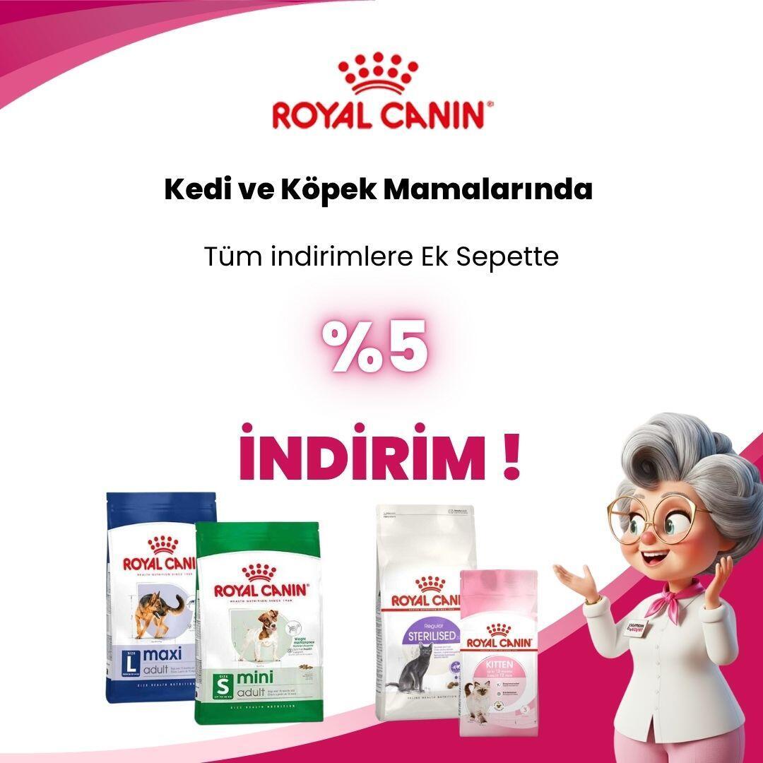 Royal Canin sepette %5 indirim