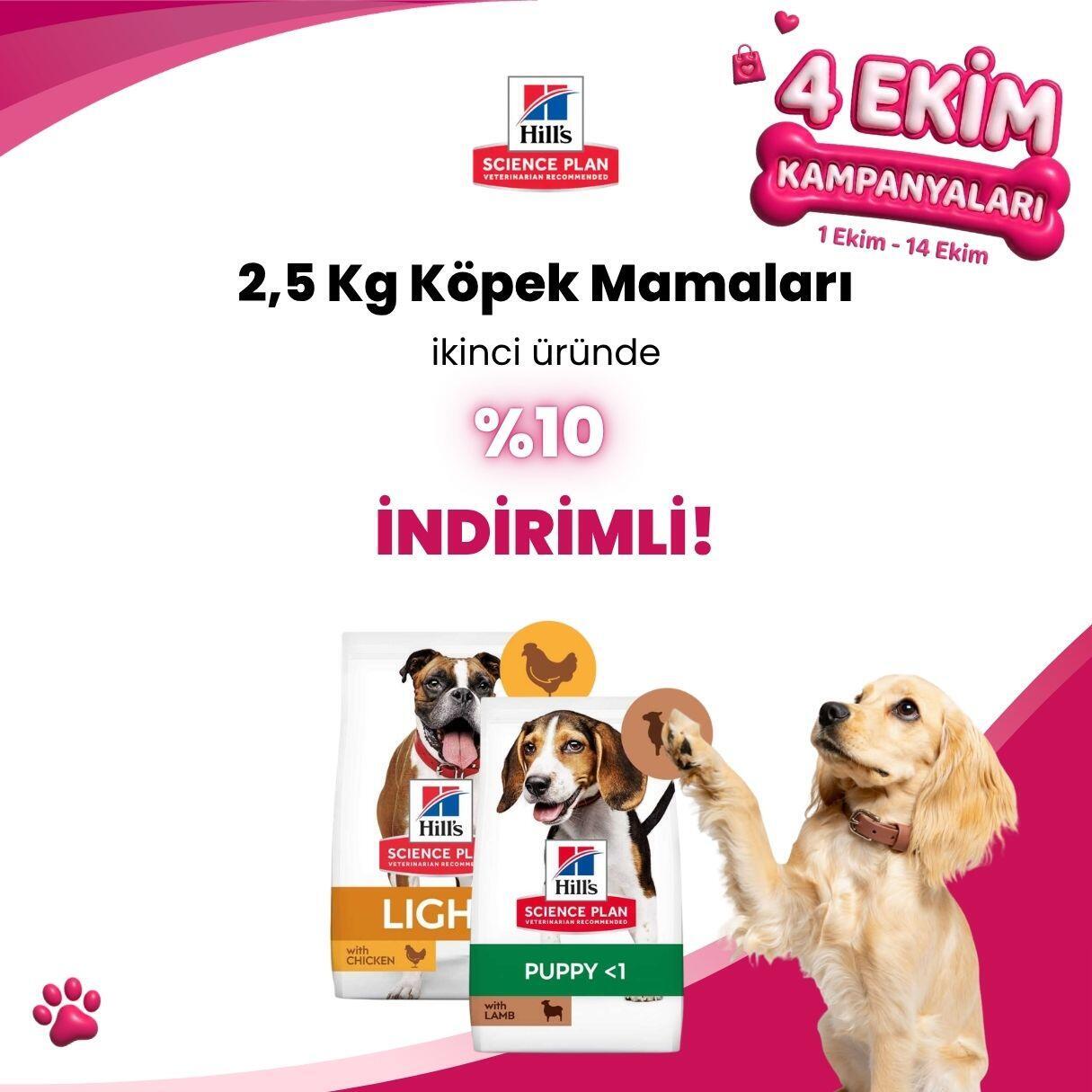 Hill's Science Plan 2,5 Kg Köpek Mamalarına 2. Ürüne %10 İndirim