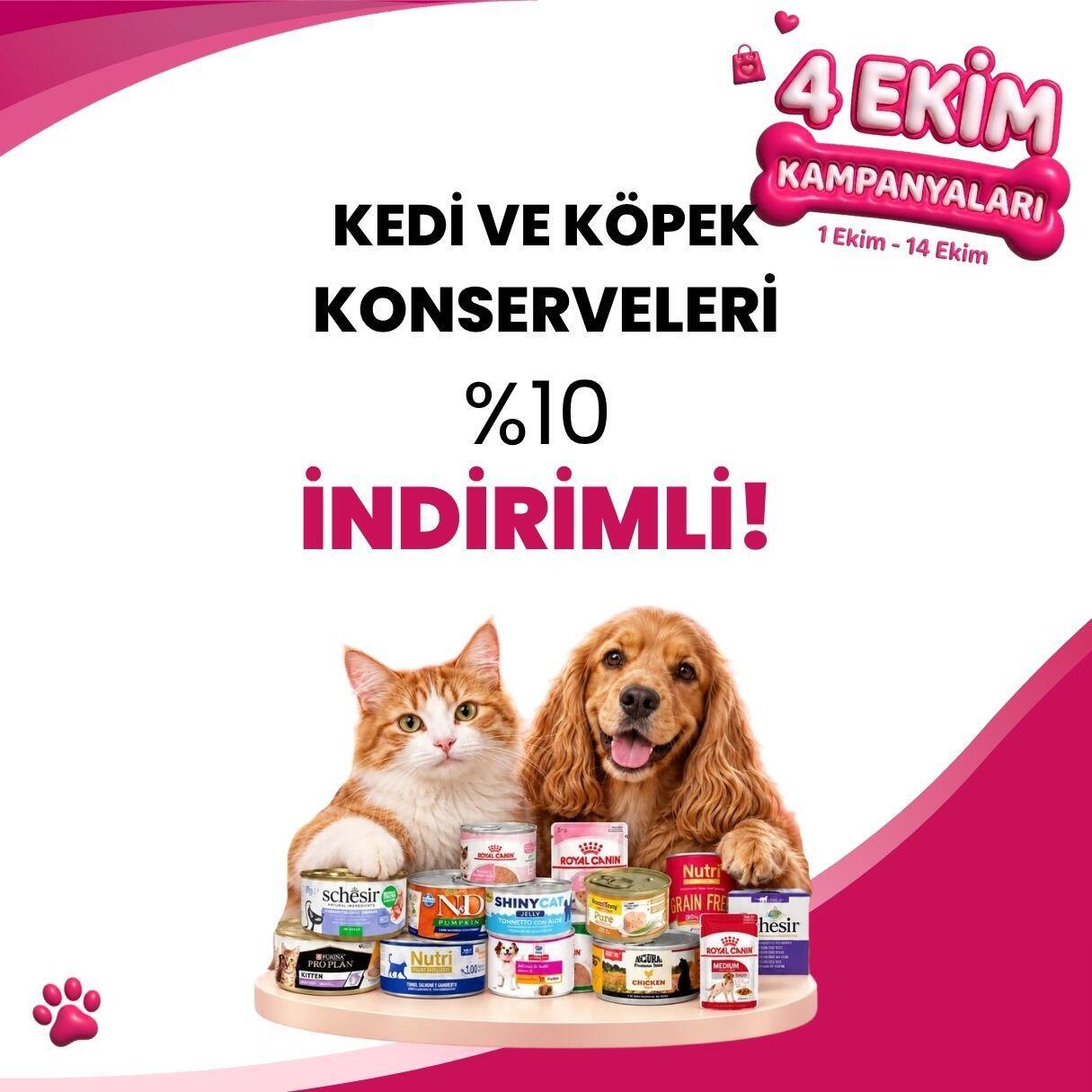 Tüm Kedi Köpek Konserve %10