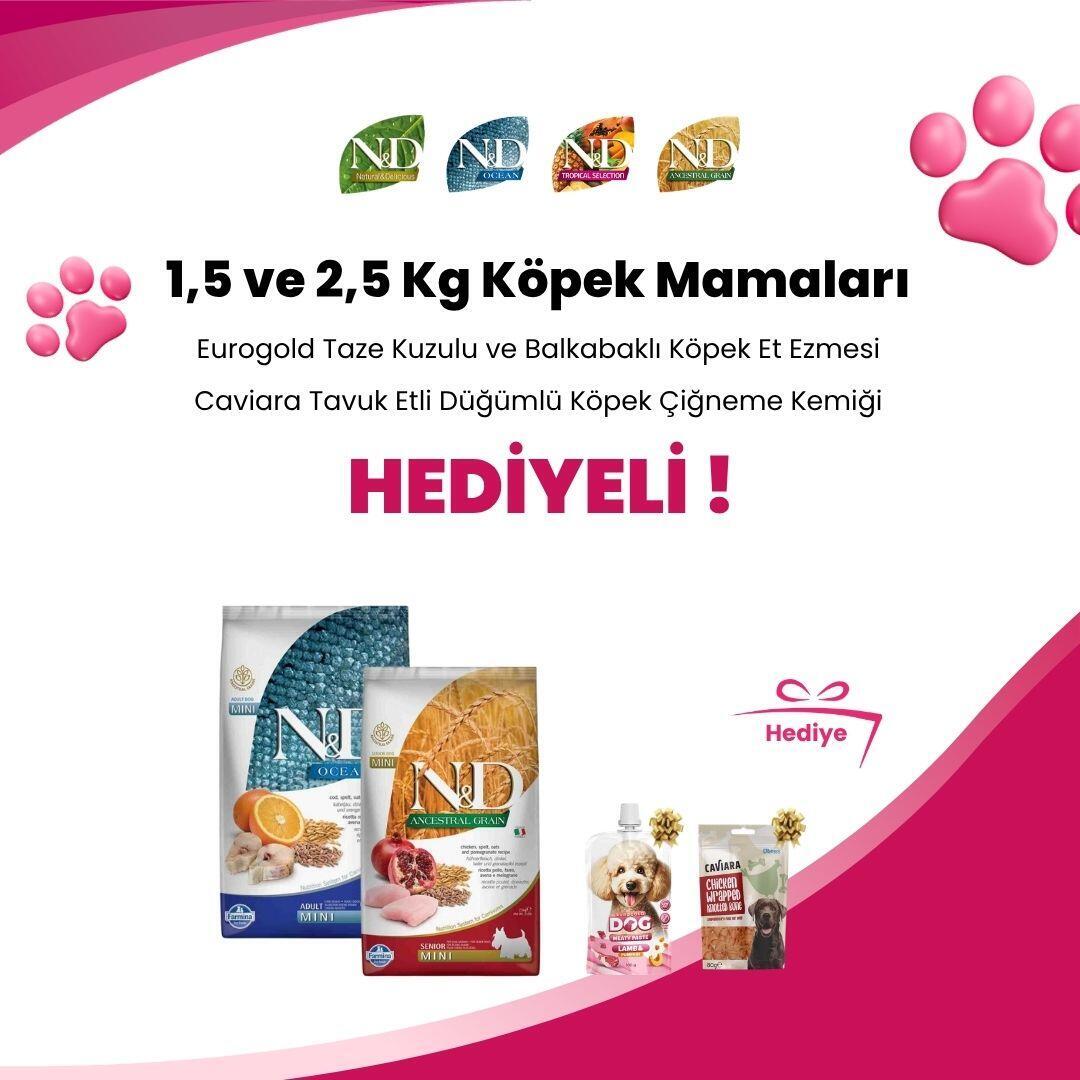 N&D 1,5 ve 2,5 Kg Köpek Mamaları