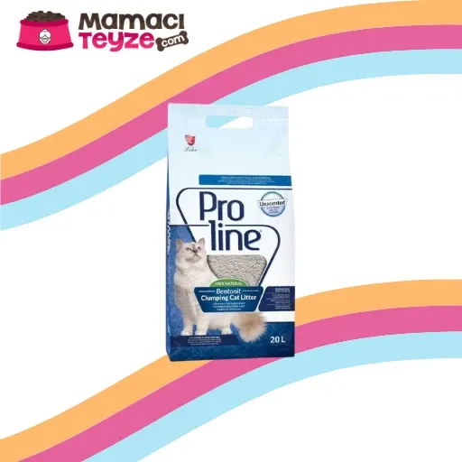 Proline Kokusuz İnce Taneli Topaklanan Bentonit Kedi Kumu