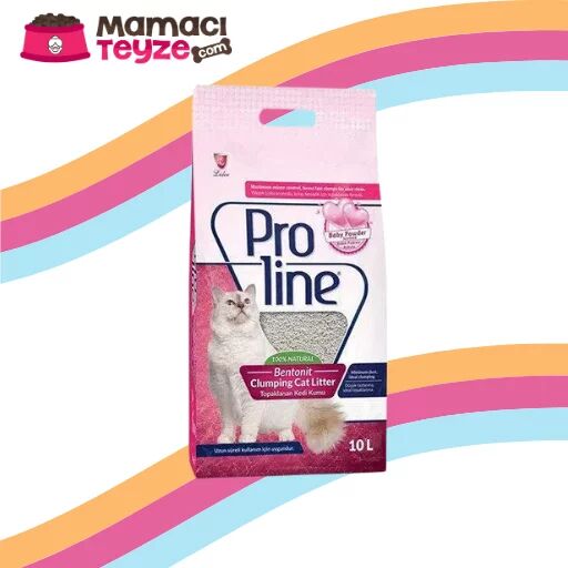 Proline Doğal Topaklanan Baby Powder Kokulu Kedi Kumu Kalın Taneli 10 Lt