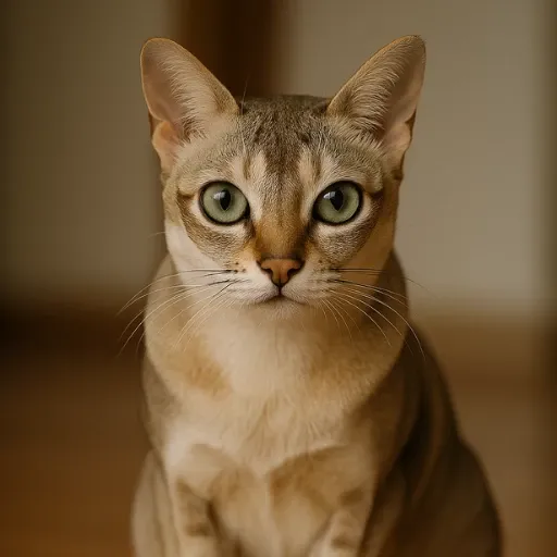 singapura kedisinin fiziksel özelliklerini gösteren bir görsel