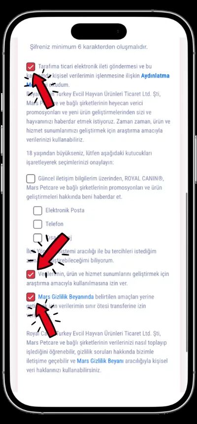 Adım 4 — Zorunlu alanlar