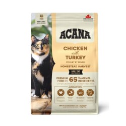 Acana Homestead Harvest Yüksek Proteinli Tavuklu ve Hindili Yetişkin Kedi Maması 1,8 kg - Acana