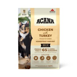Acana Homestead Harvest Yüksek Proteinli Tavuklu ve Hindili Yetişkin Kedi Maması 4,5 kg - Acana