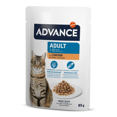 Advance Tavuklu Yetişkin Konserve Kedi Maması 85 gr - 1