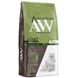 Animal World Kuzu Etli Yetişkin Kedi Maması 15 kg - Animal World