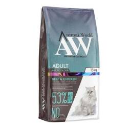 Animal World Multicolour Biftek ve Tavuklu Yetişkin Kedi Maması 15 Kg - Animal World
