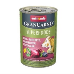 Animonda GranCarno Superfoods Sığır Pancar ve Böğürtlenli Köpek Konserve Maması 400 gr - Animonda