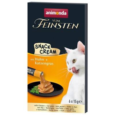 Animonda Snack Carny Tavuklu & Kedi Otlu Sıvı Krema Kedi Ödülü 6 X 15 gr - 1