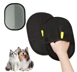 Aspet Kedi ve Köpekler İçin Büyük Boy Tüy Toplama Eldiveni Siyah - 2