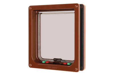 Beeztees CatMate Kedi Kapısı, Büyük, Çift Yönlü, 4 fonksiyonlu, Kahverengi, 23,5x25,2cm - 1